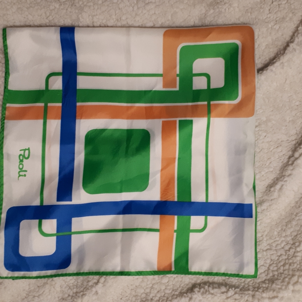 😍1950s Vintage Paoli scarf EUC made in Japan